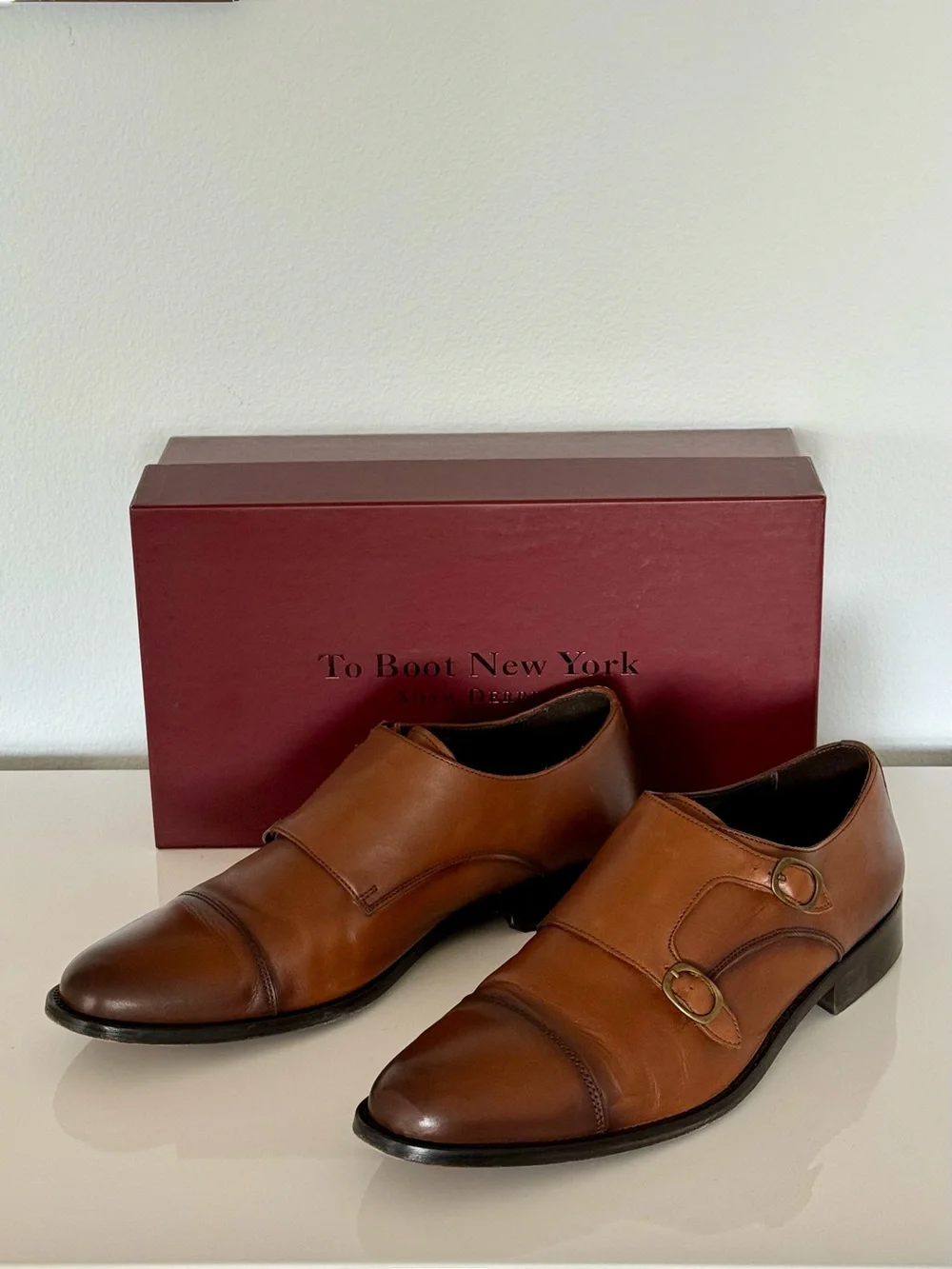 To Boot Whiskey Brown Double Monk Strap Oxfords
